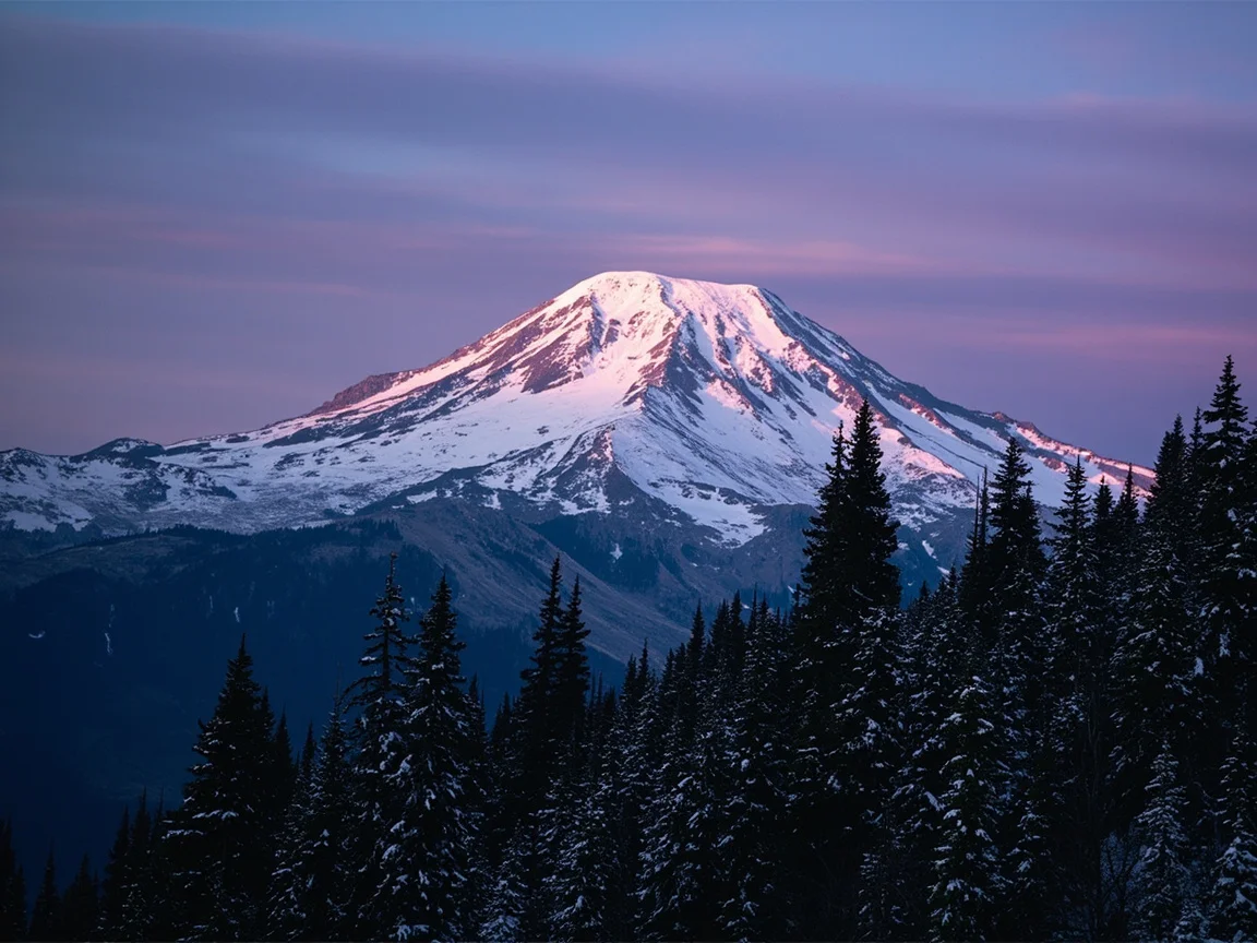 Sunrise Point na may alpenglow sa madaling-araw