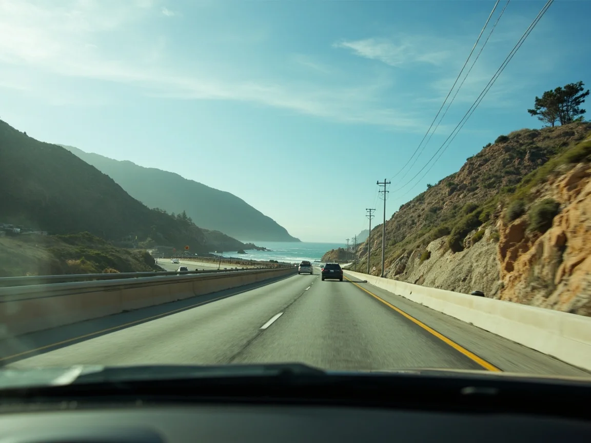 Mahina ang signal ng cellphone sa Big Sur section; mag-download ng offline map nang maaga at tiyakin ang kalahatian ng gasolina