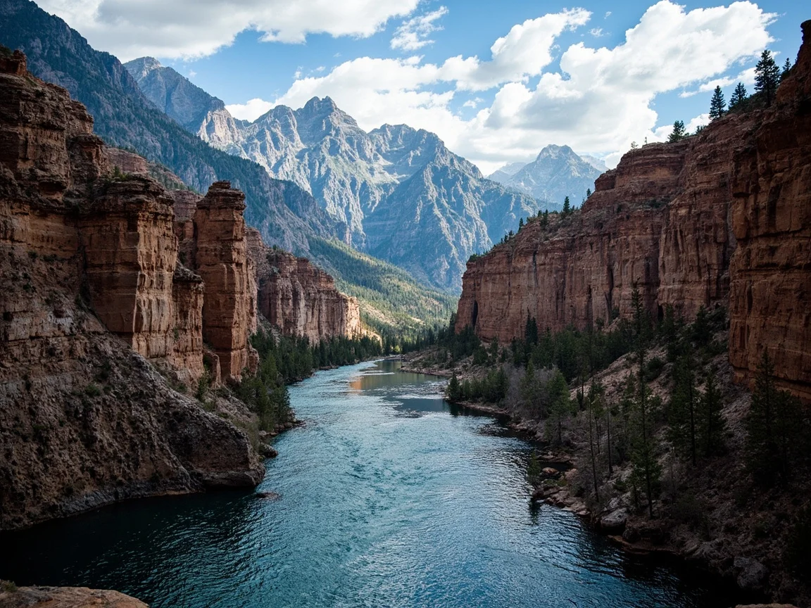 Laluan Rim Selatan Black Canyon dengan Pandangan Jauh Painted Wall